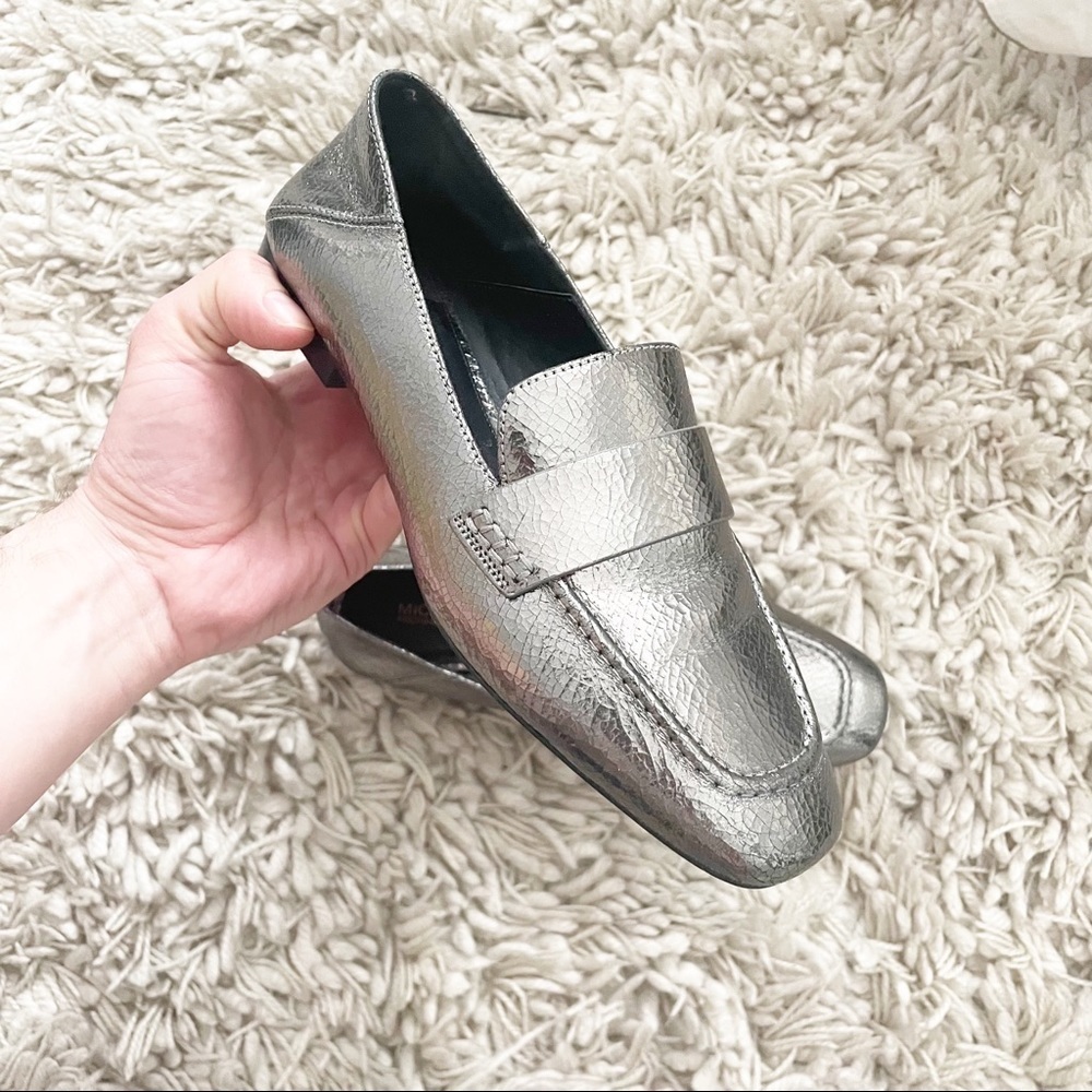 Michael Kors Emery Metallic Leather Loafers Women’s Size 6 - Picture 2 of 9